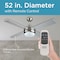 Black & Decker 52 4 - Blade Standard Ceiling Fan with Pull Chain and Light Kit Included BCF5252R - alternate 2